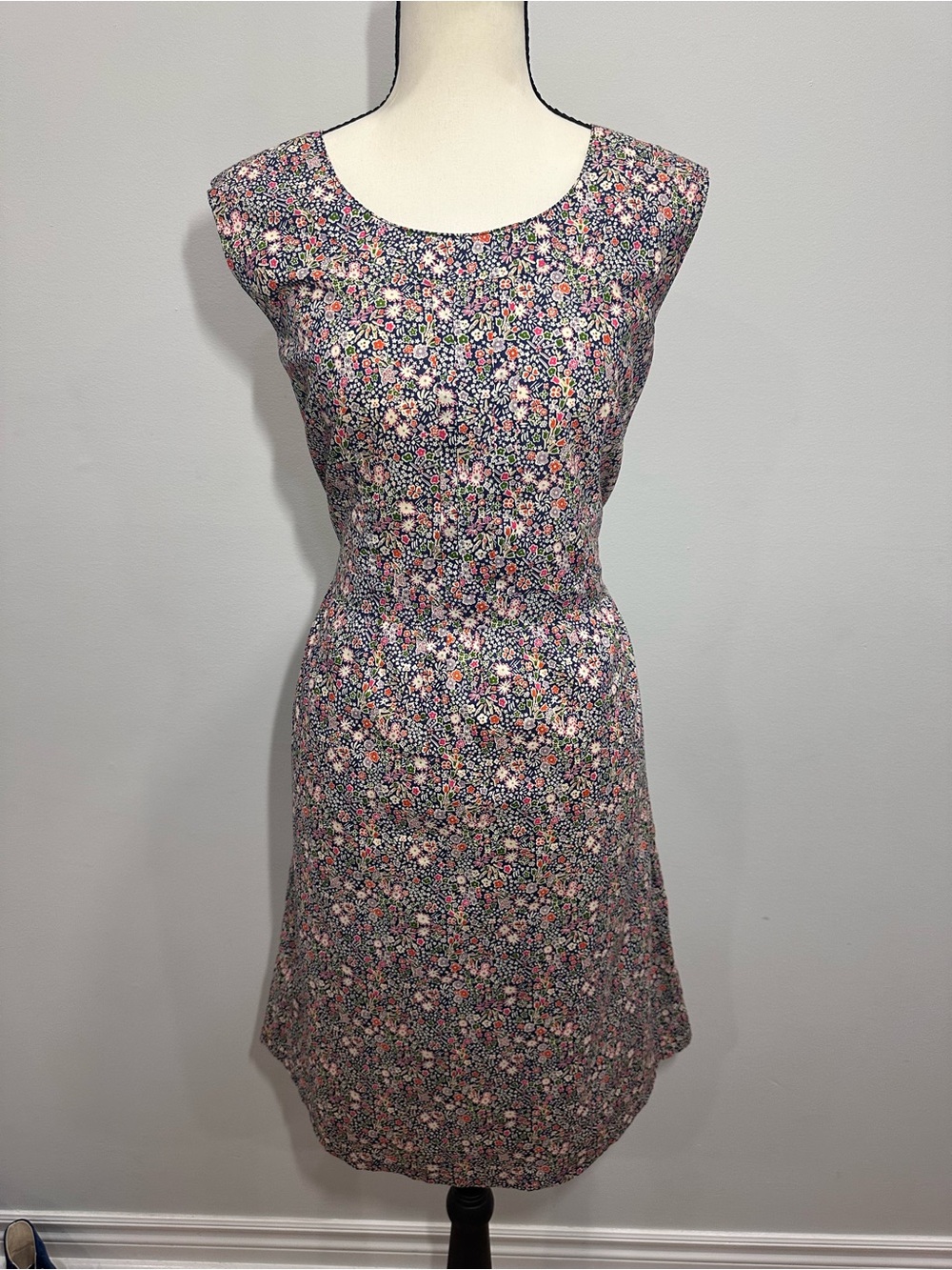 LIBERTY OF LONDON Liberty Art Fabrics Sleeveless Sheath Dress UK 12 US 8 COTTON